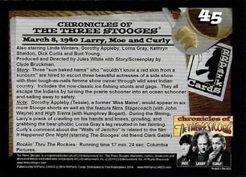 2014 RRParks Chronicles of the Three Stooges #45 Rockin' Thru The Rockies Back