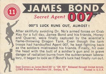 1965 Philadelphia James Bond #11 007's Luck Runs Out, Almost! Back