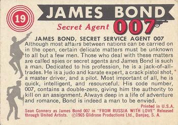 1965 Philadelphia James Bond #19 James Bond, Secret Service Agent 007 Back