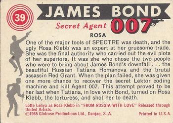 1965 Philadelphia James Bond #39 Rosa Back