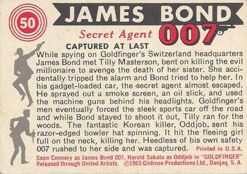1965 Philadelphia James Bond #50 Captured At Last Back
