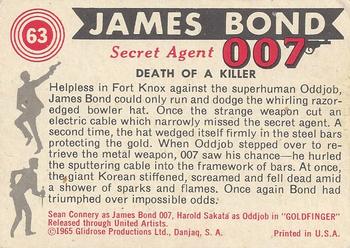 1965 Philadelphia James Bond #63 Death Of A Killer Back