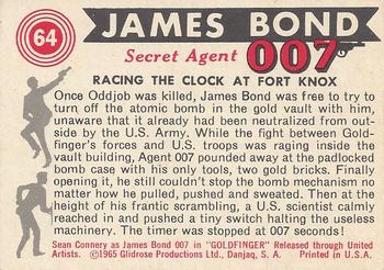 1965 Philadelphia James Bond #64 Racing The Clock At Fort Knox Back
