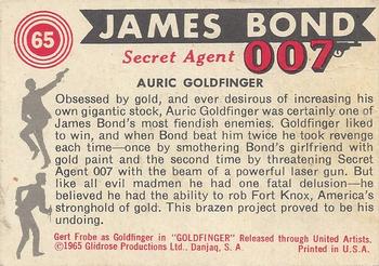 1965 Philadelphia James Bond #65 Auric Goldfinger Back