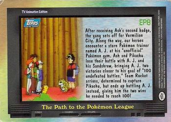 2000 Topps Pokemon TV Animation Edition Series 2 - Foil #EP8 The Path to the Pokémon League Back