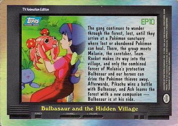 2000 Topps Pokemon TV Animation Edition Series 2 - Foil #EP10 Bulbasaur and the Hidden Village Back