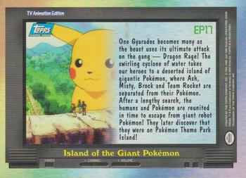 2000 Topps Pokemon TV Animation Edition Series 2 - Foil #EP17 Island of the Giant Pokémon Back