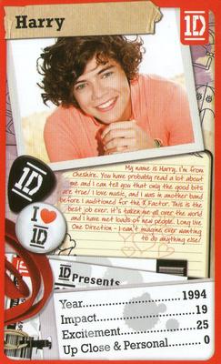 2013 Top Trumps One Direction The Journey So Far #NNO Harry Front