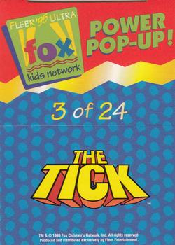 1995 Ultra Fox Kids Network - Power Pop-Ups #3of24 Sewer Urchin Back