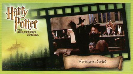 2001 Wizards Harry Potter and the Sorcerer's Stone #23 Hermione's Sorted Front