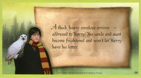 2001 Wizards Harry Potter and the Sorcerer's Stone #66 Letter for Harry Back