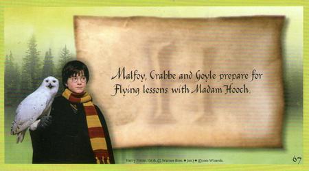 2001 Wizards Harry Potter and the Sorcerer's Stone #67 Malfoy and Flying Back