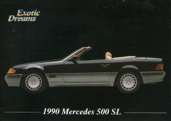 1992 All Sports Marketing Exotic Dreams #5 1990 Mercedes 500 SL Front