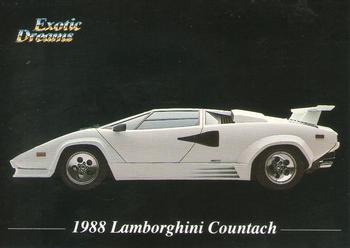 1992 All Sports Marketing Exotic Dreams #53 1988 Lamborghini Countach Front