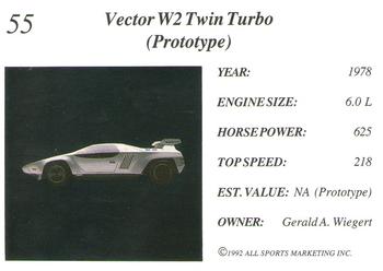 1992 All Sports Marketing Exotic Dreams #55 1978 Vector Prototype Back