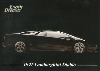 1992 All Sports Marketing Exotic Dreams #63 1991 Lamborghini Diablo Front