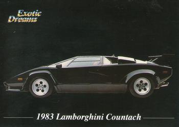 1992 All Sports Marketing Exotic Dreams #65 1983 Lamborghini Countach Front
