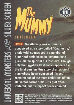 1996 Kitchen Sink Press Universal Monsters of the Silver Screen #11 The Mummy continued                               1932 Back