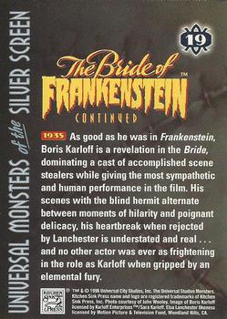 1996 Kitchen Sink Press Universal Monsters of the Silver Screen #19 The Bride of Frankenstein continued               1935 Back