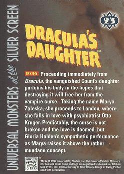 1996 Kitchen Sink Press Universal Monsters of the Silver Screen #23 Dracula's Daughter                                1936 Back