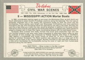1986 De-lish-us Civil War Scenes 125th Anniversary #9 Mississippi Action Back