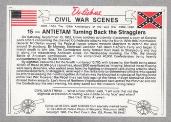 1986 De-lish-us Civil War Scenes 125th Anniversary #15 Antietam Back
