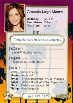 2008 PopCardz - Swatch Insert Card #18 Mandy Moore Back