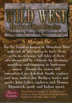 1996 Keepsake Collectibles Wild West: The Art of Mort Kunstler #8 Moving On Back