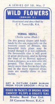 1959 Brooke Bond Wild Flowers Series 2 #7 Vernal Squill Back