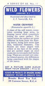 1959 Brooke Bond Wild Flowers Series 2 #11 Water Crowfoot Back