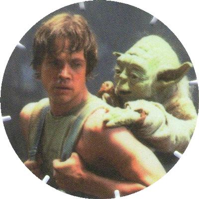 1996 Walkers Star Wars Trilogy Special Edition Tazo's #20 Luke & Yoda Front