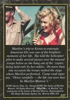 1995 Marilyn Monroe #107 Marilyn's trip to Korea Back