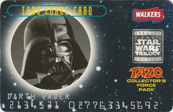 1996 Walkers Star Wars Trilogy Special Edition Tazo's - Tazo Force Cards #NNO Darth Vader Front