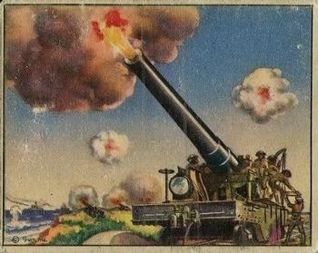 1939 Gum Inc. World In Arms (R173) #Fortifications 1 U.S. Quick-firing Rail-mounted Coast Gun Front