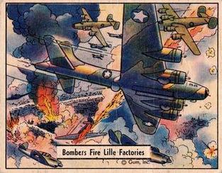 1942 War Gum (R164) #125 Bombers Fire Lille Factories Front