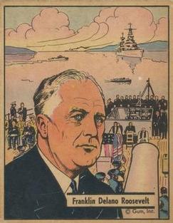 1942 War Gum (R164) #1 Franklin Delano Roosevelt Front