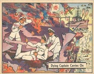 1942 War Gum (R164) #4 Dying Captain Carries On Front