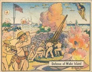 1942 War Gum (R164) #10 Defense of Wake Island Front