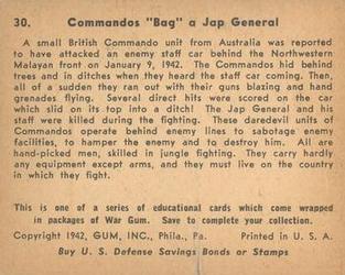 1942 War Gum (R164) #30 Commandos 