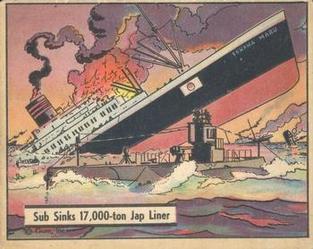 1942 War Gum (R164) #33 Sub sinks 17,000-ton Jap Lines Front