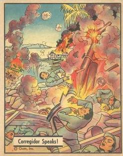 1942 War Gum (R164) #49 Corregidor Speaks! Front