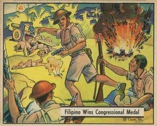 1942 War Gum (R164) #52 Filipino Wins Congressional Medal Front