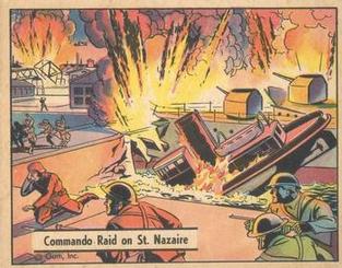 1942 War Gum (R164) #65 Commando Raid on St. Nazaire Front