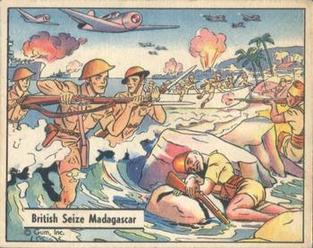1942 War Gum (R164) #69 British Seize Madagascar Front
