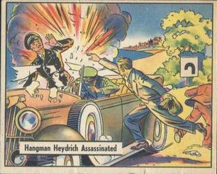 1942 War Gum (R164) #73 Hangman Heydrich Assassinated Front