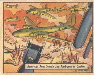 1942 War Gum (R164) #88 American Aces Smash Jap Airdrome in Canton Front