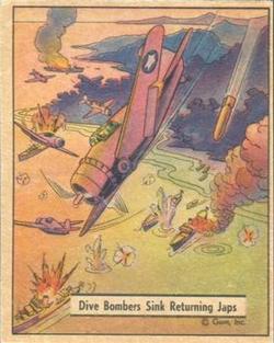 1942 War Gum (R164) #114 Dive Bombers Sink Returning Japs Front