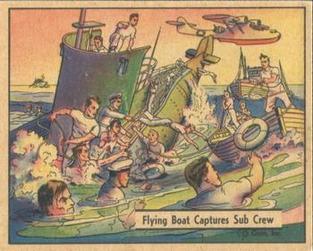 1942 War Gum (R164) #115 Flying Boat Captures Sub Crew Front