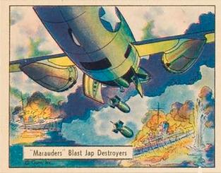 1942 War Gum (R164) #130 Marauder Blasts Jap Destroyers Front