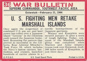 1965 Philadelphia Gum War Bulletin #36 Pinned Down Back